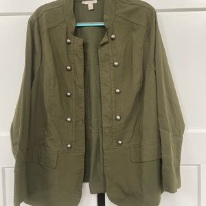 Dressbarn, olive green blazer - size 3X.